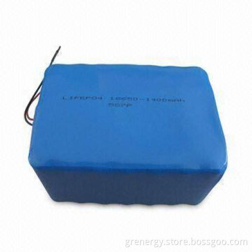 18650 Rechargeable LIFEPO4 Battery Pack with 16V Nominal Voltage and 9,800mAh Nominal Capacity